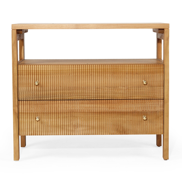 Audrey Nightstand Natural, W 80cm x D 42cm x H70cm
