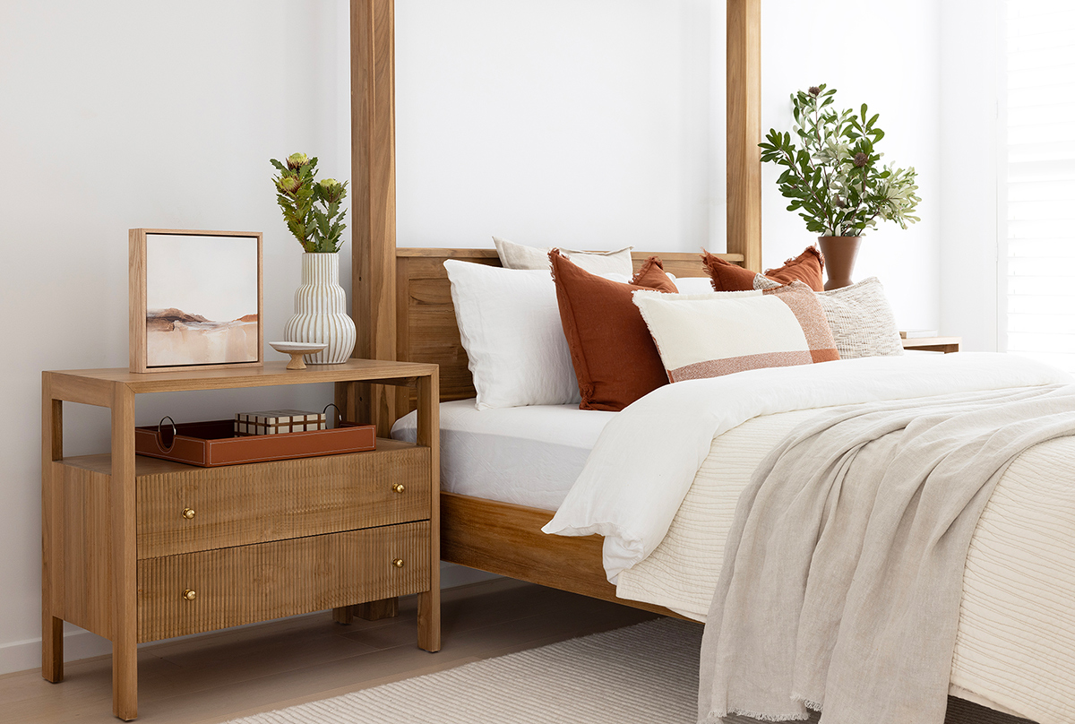 Audrey Nightstand Natural, W 80cm x D 42cm x H70cm - Image 11