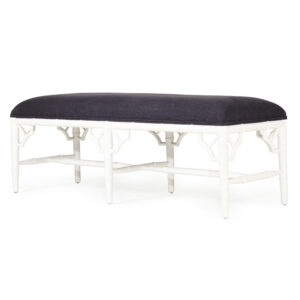 wp-image-tigress-58753.jpg White Chippendale Bench Seat Bed End White, Width 135cm x Depth 45cm x Height 49cm