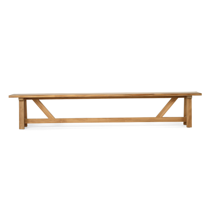 Farmhouse Bench Seat, 2.6m W x 0.40m D x 0.46m H