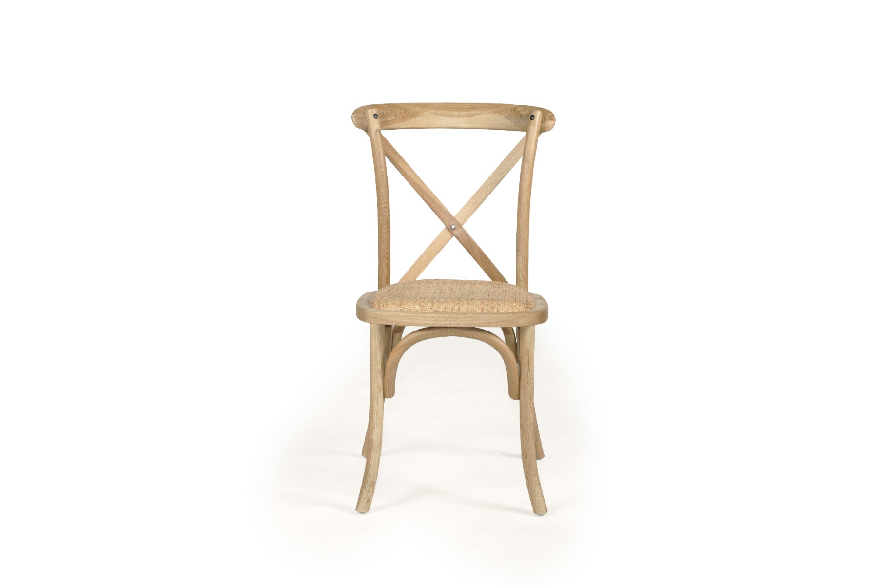Stackable Provincial Cross Back Chair Natural Oak, W 50cm x D54cm x H 89cm - Image 2