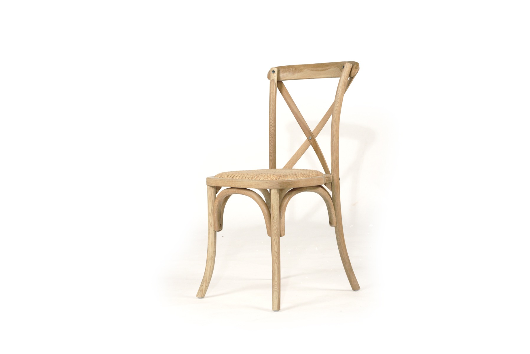 Stackable Provincial Cross Back Chair Natural Oak, W 50cm x D54cm x H 89cm - Image 3