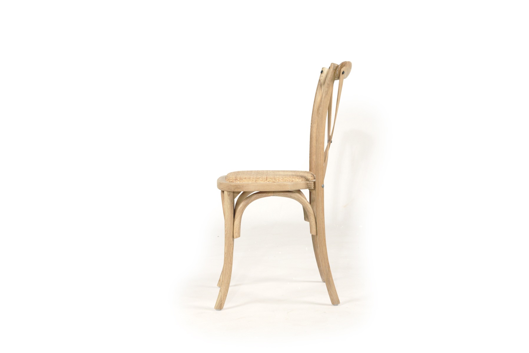Stackable Provincial Cross Back Chair Natural Oak, W 50cm x D54cm x H 89cm - Image 4
