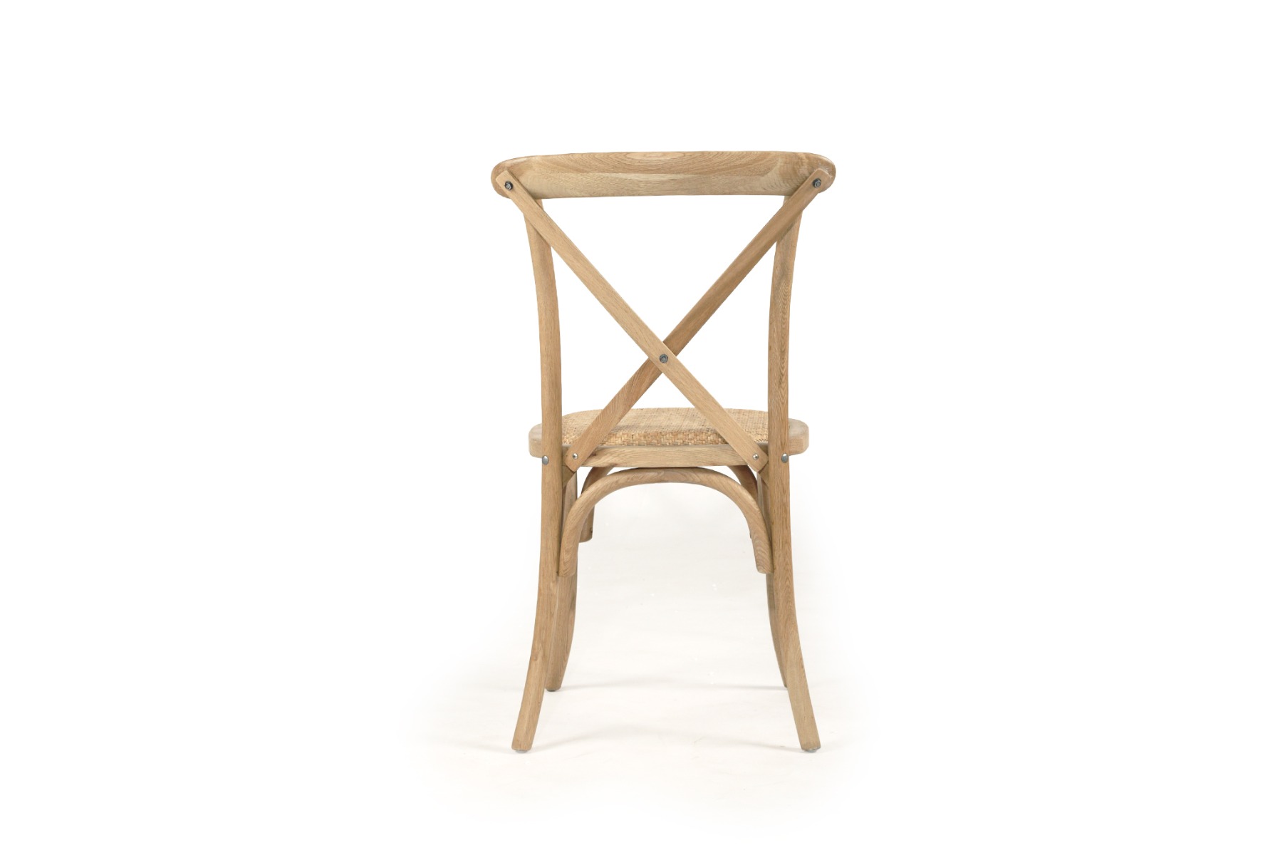 Stackable Provincial Cross Back Chair Natural Oak, W 50cm x D54cm x H 89cm - Image 6