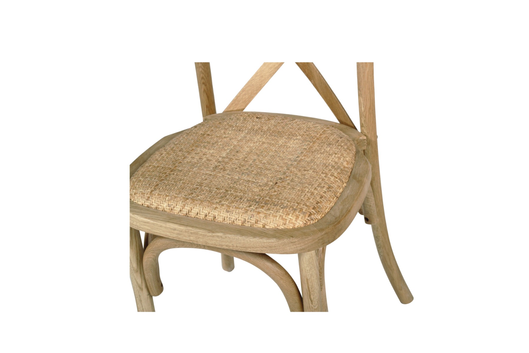 Stackable Provincial Cross Back Chair Natural Oak, W 50cm x D54cm x H 89cm - Image 7