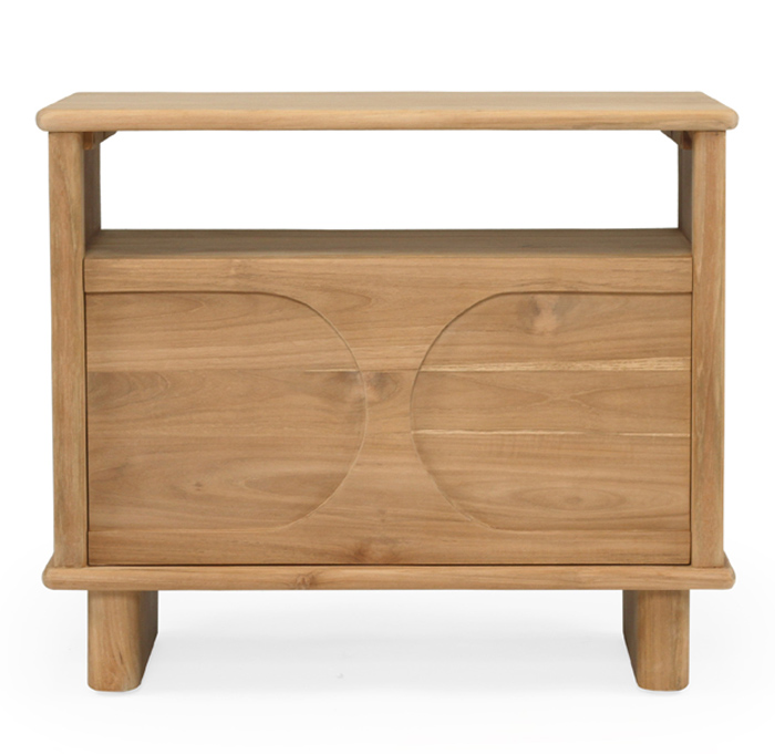 Bruno Bedside Table, W 65cm x D 35cm x H 55cm