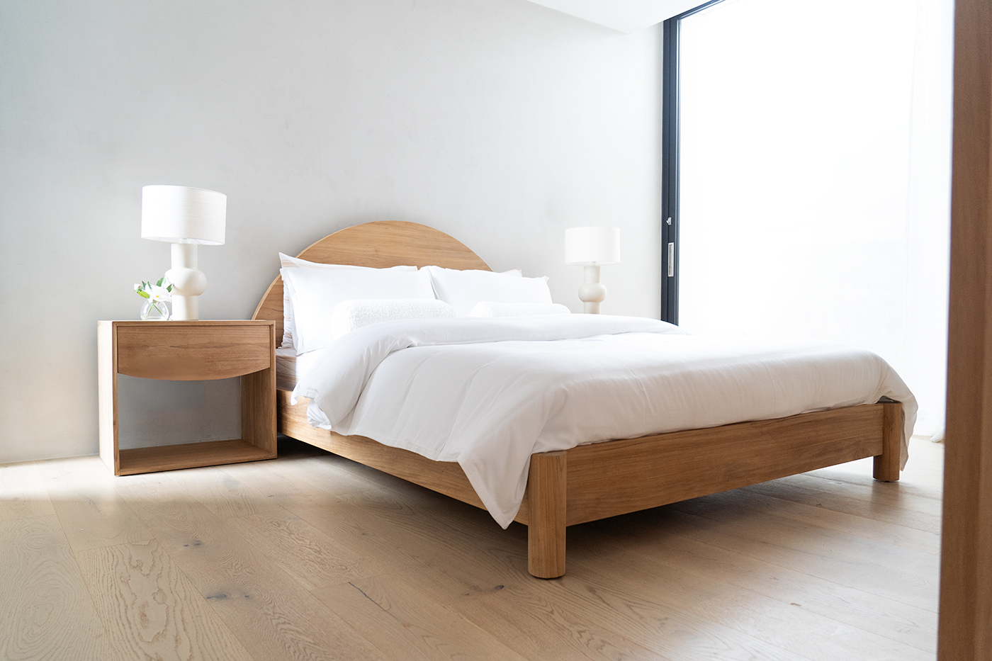 Koa Bedside Table, W 60cm x D 46cm x H 56cm - Image 9