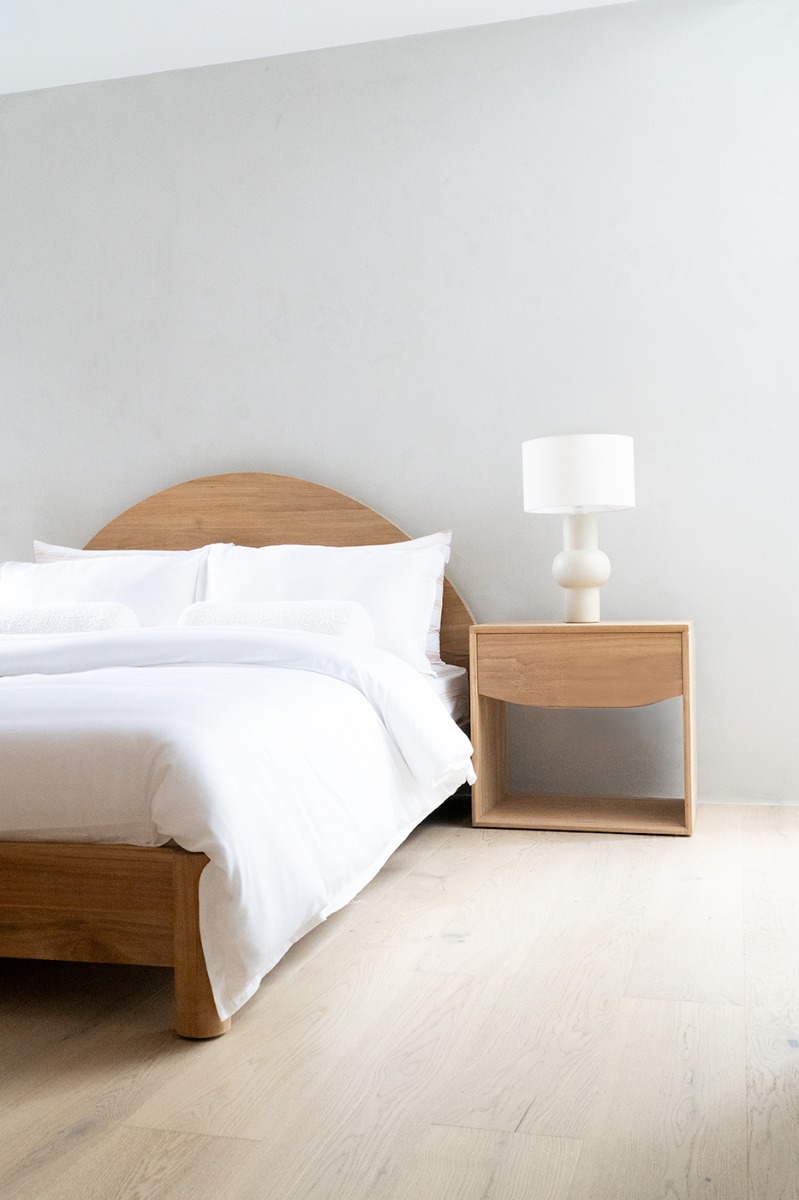 Koa Bedside Table, W 60cm x D 46cm x H 56cm - Image 11
