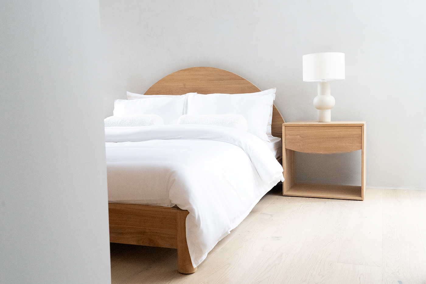 Koa Bedside Table, W 60cm x D 46cm x H 56cm - Image 12