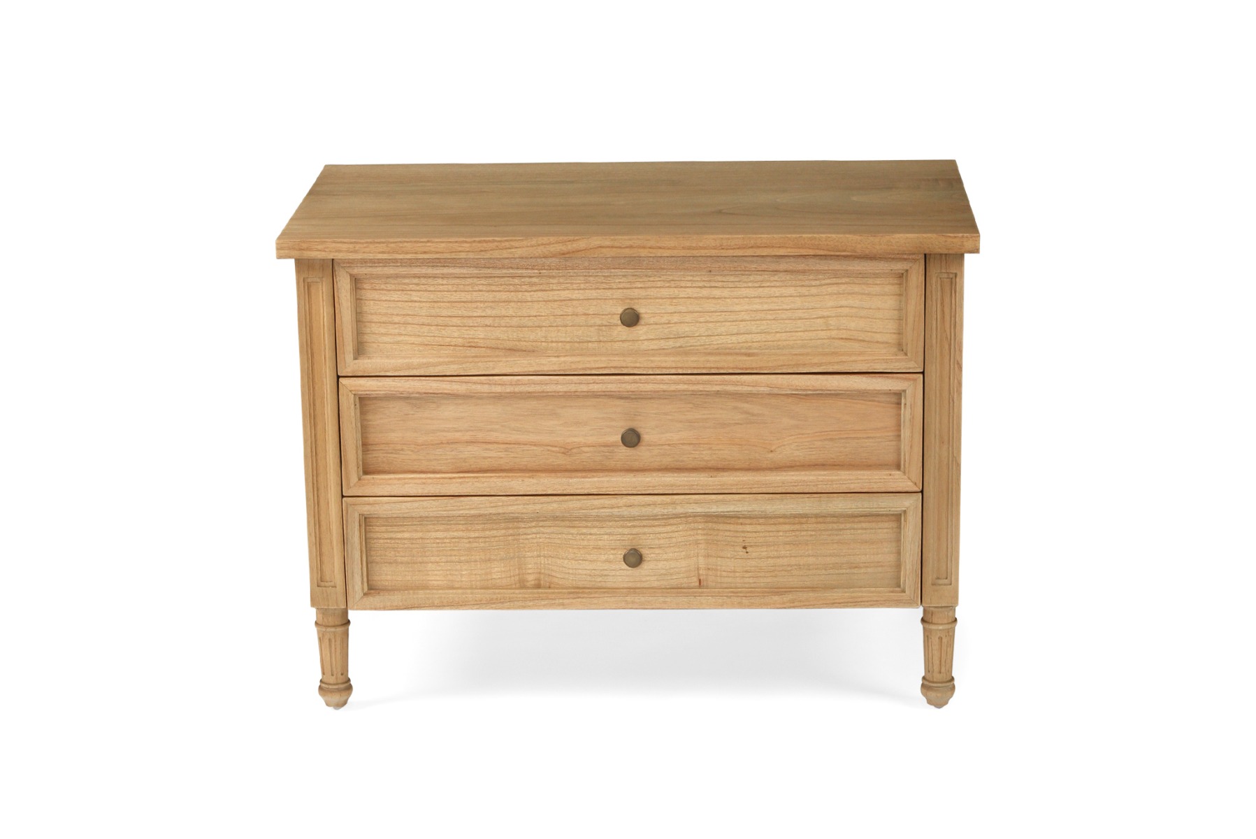 Hamilton Bedside Table/ Nightstand 3 Drawer Weathered Oak, Width 91cm × Depth 51cm × Height 67cm - Image 2