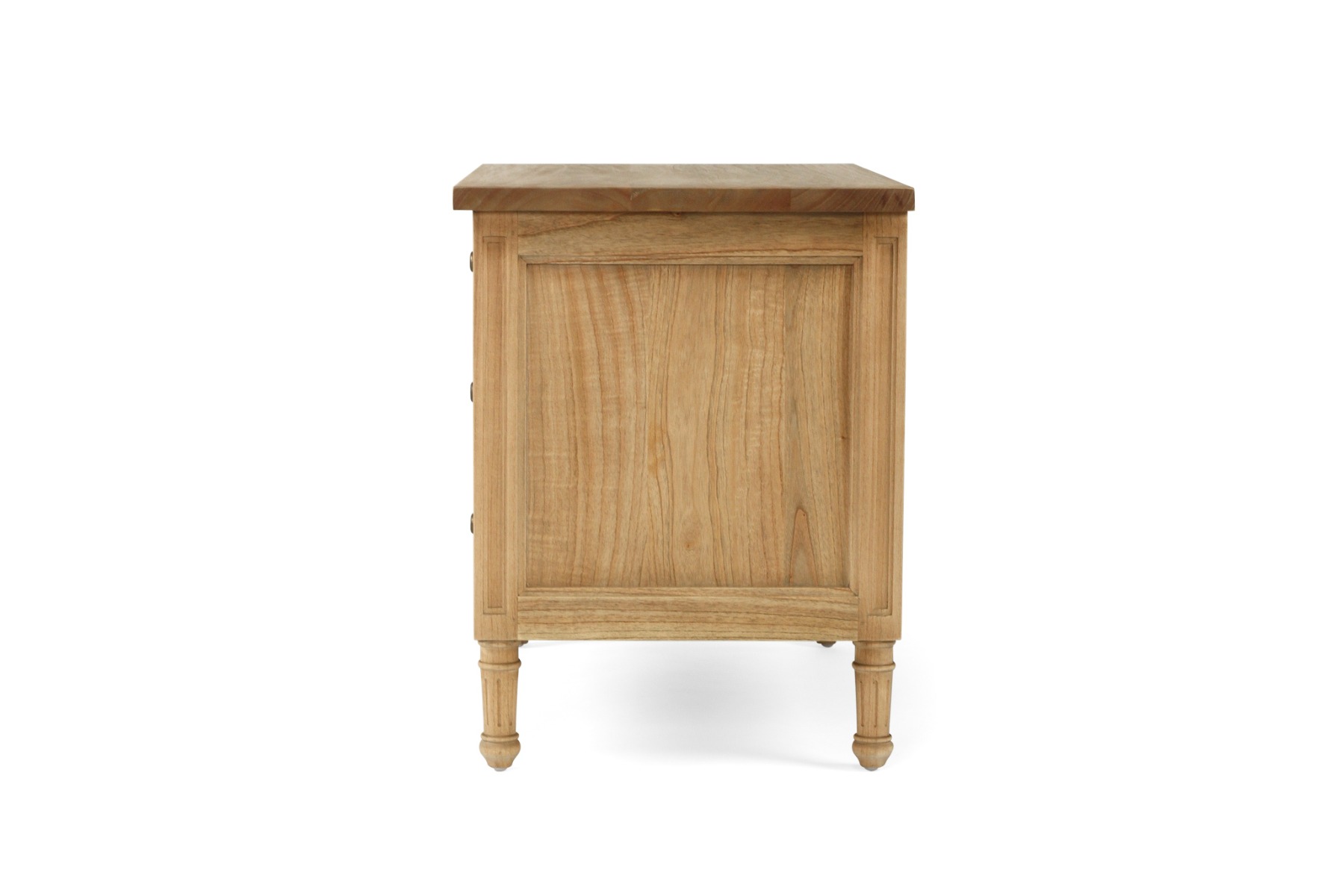 Hamilton Bedside Table/ Nightstand 3 Drawer Weathered Oak, Width 91cm × Depth 51cm × Height 67cm - Image 5