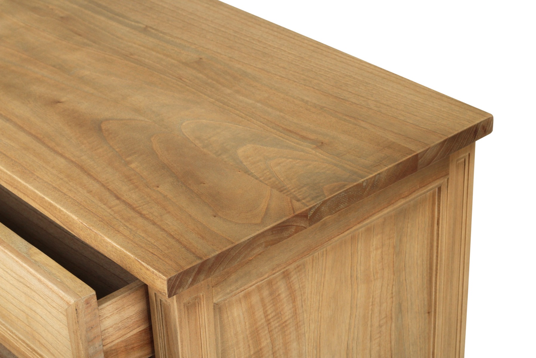 Hamilton Bedside Table/ Nightstand 3 Drawer Weathered Oak, Width 91cm × Depth 51cm × Height 67cm - Image 9