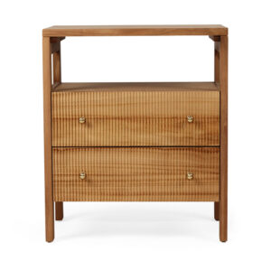 Audrey Bedside Table Natural, W 60cm x D 42cm x H 70cm