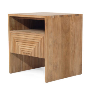 Hunter Bedside Table Natural, 50cm W x 45cm D x 55cm H