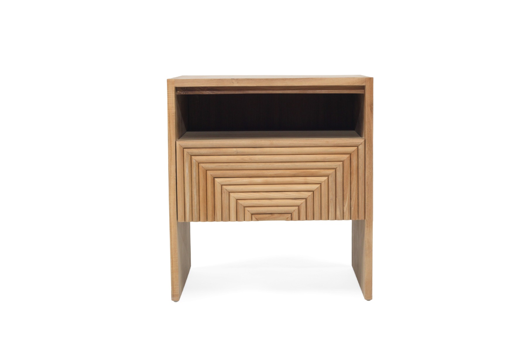 Hunter Bedside Table Natural, 50cm W x 45cm D x 55cm H - Image 2