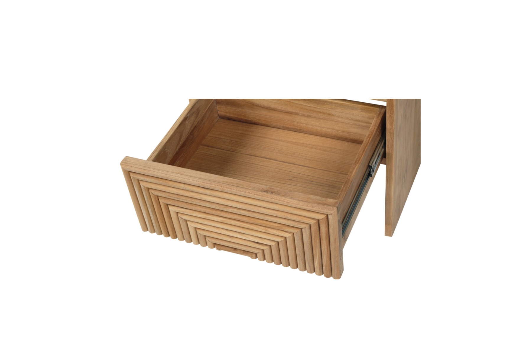 Hunter Bedside Table Natural, 50cm W x 45cm D x 55cm H - Image 9