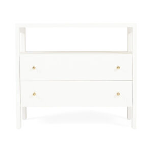 Audrey Nightstand White, W 80cm x D 42cm x H 70cm