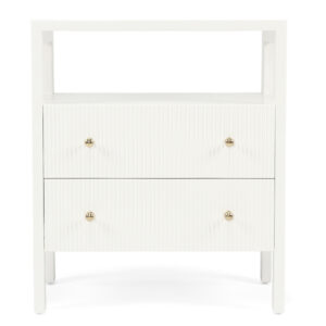 Audrey Bedside Table White, W 60cm x D 42cm x H 70cm