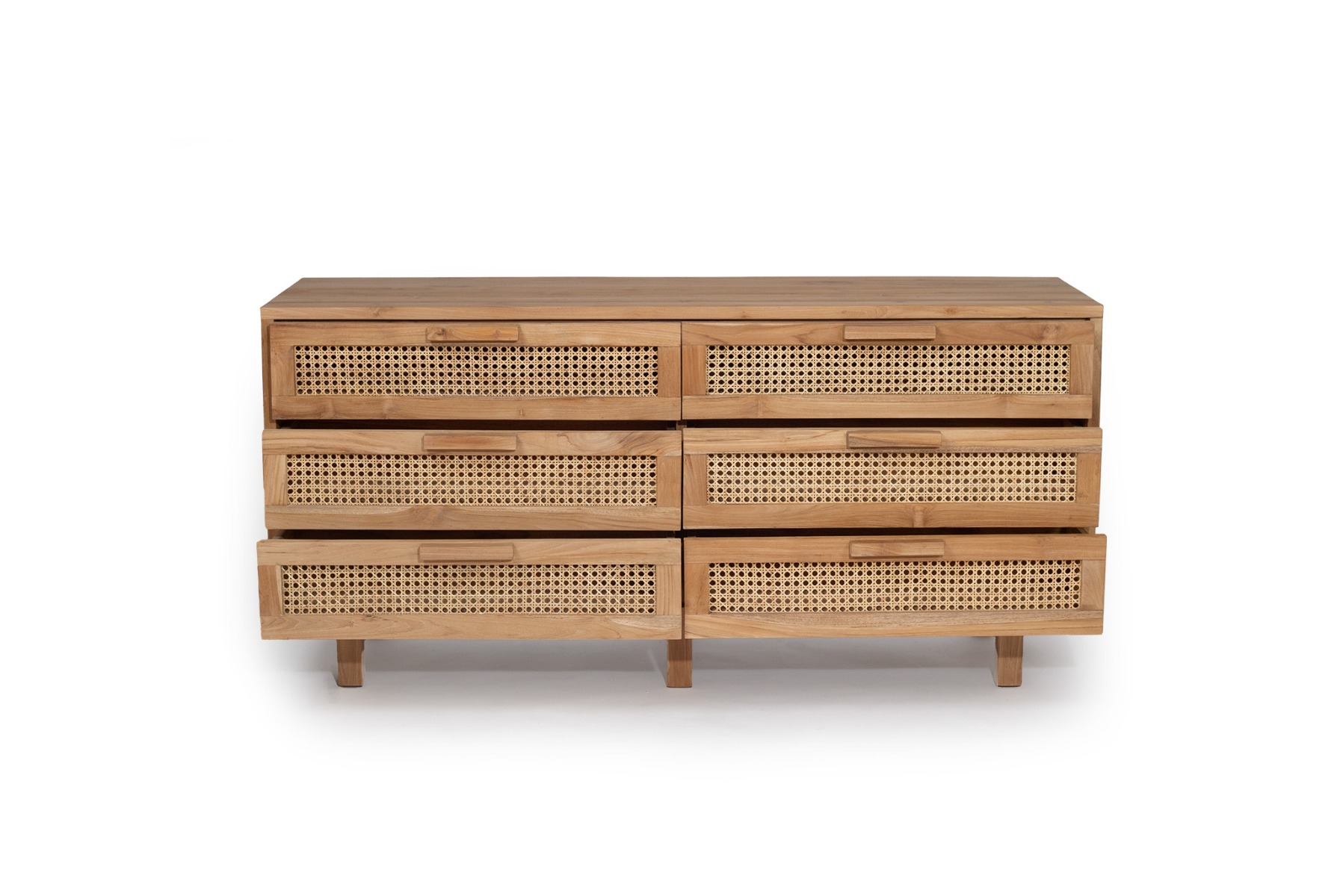 Lauren Chest Of Drawers Natural, W 160cm x D 45cm x H 77cm - Image 3