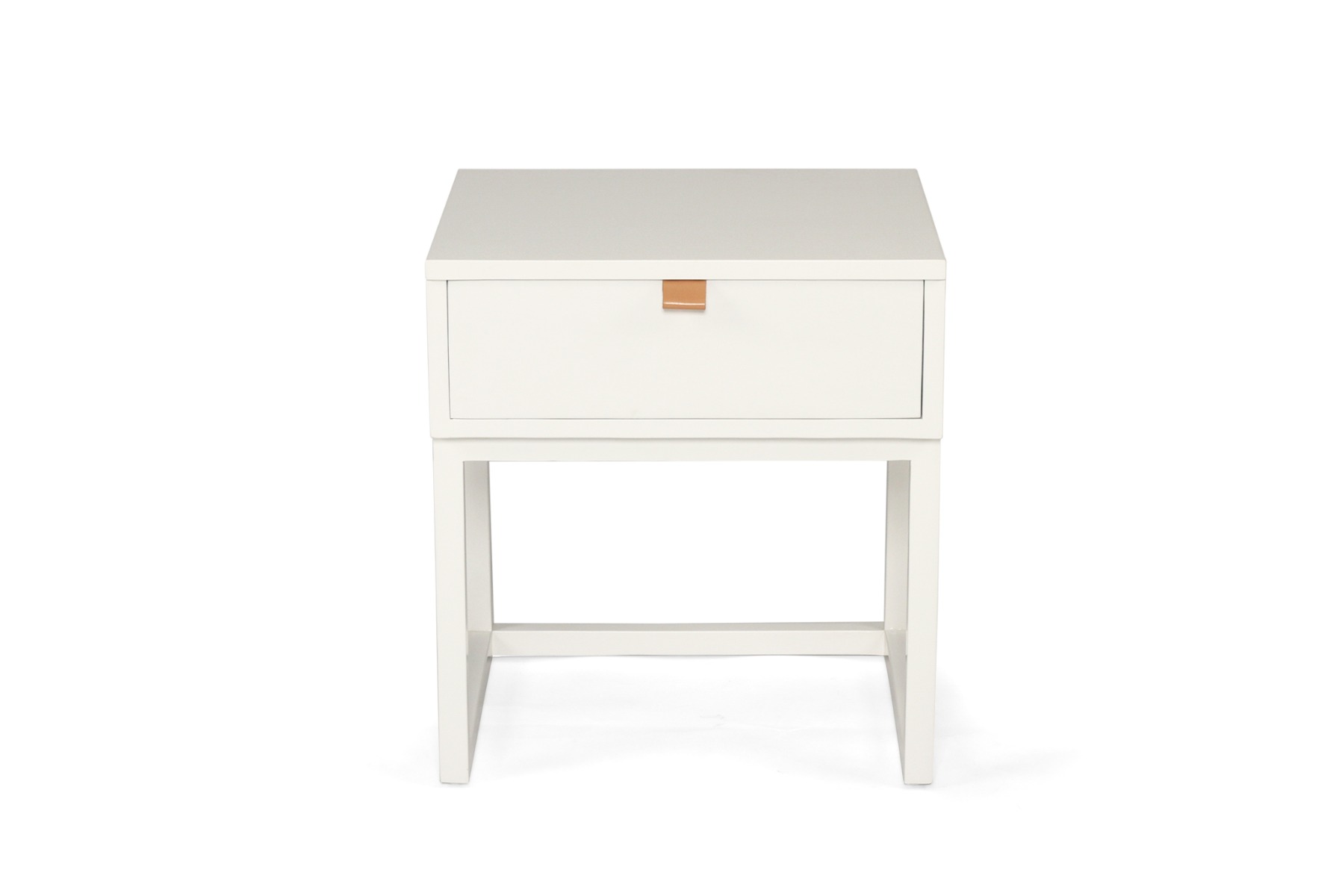 Flynn Bedside Table White, 50cm W x 45cm D x 55cm H - Image 3