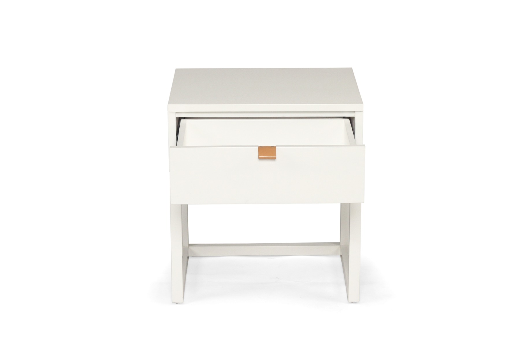 Flynn Bedside Table White, 50cm W x 45cm D x 55cm H - Image 6