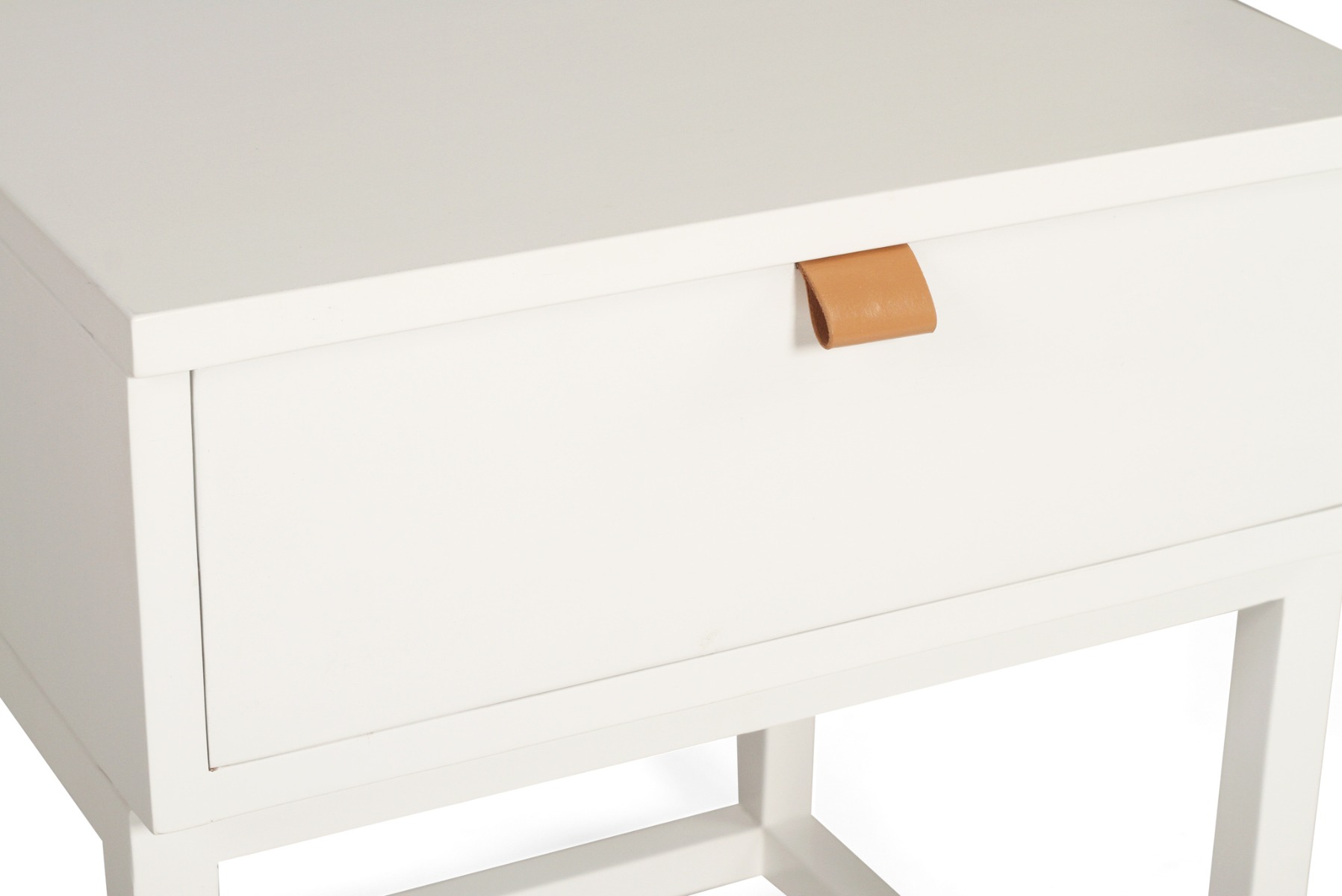 Flynn Bedside Table White, 50cm W x 45cm D x 55cm H - Image 8