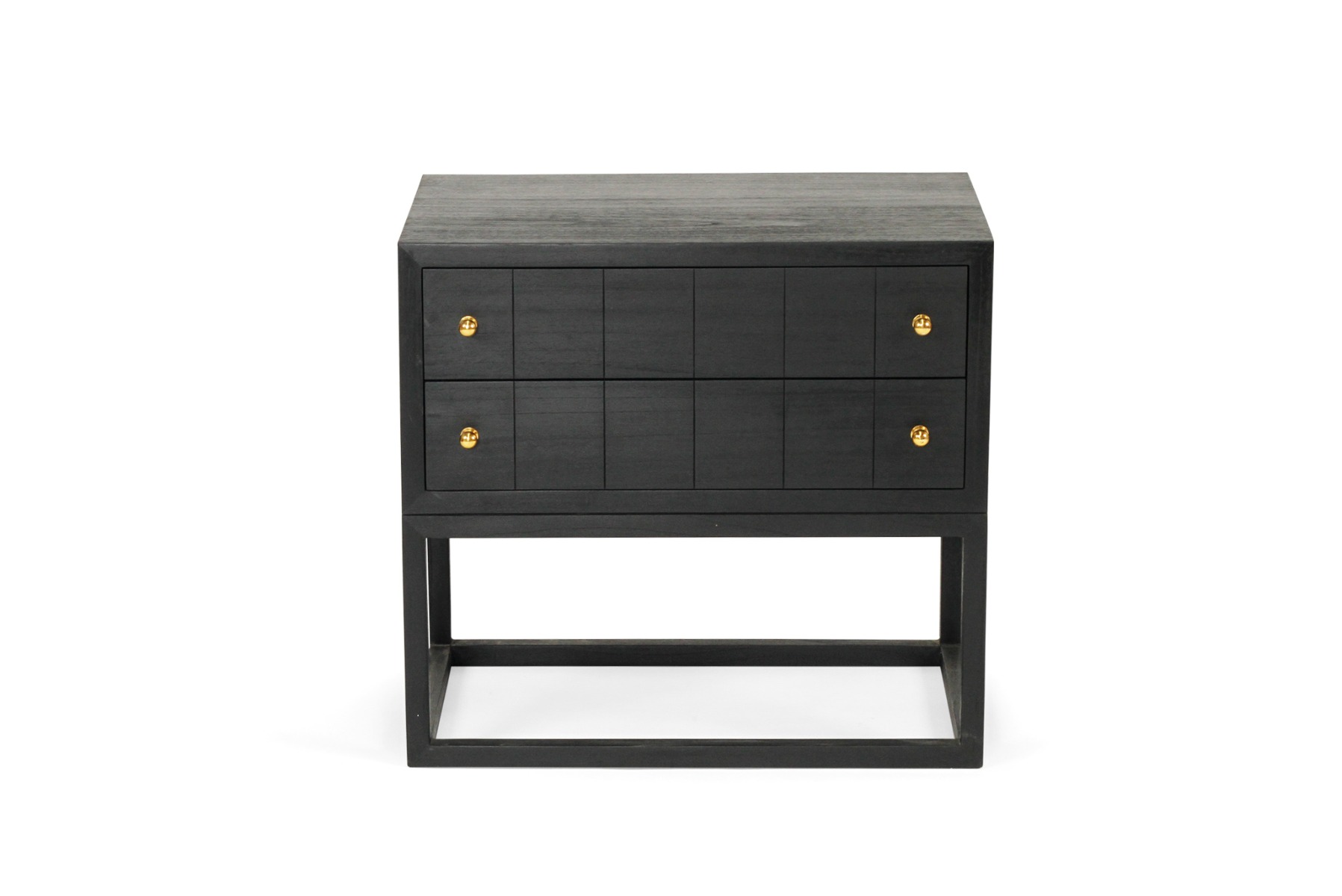 Lisette Bedside Table Black, Width 71cm x Depth 45cm x Height 66.7cm - Image 2