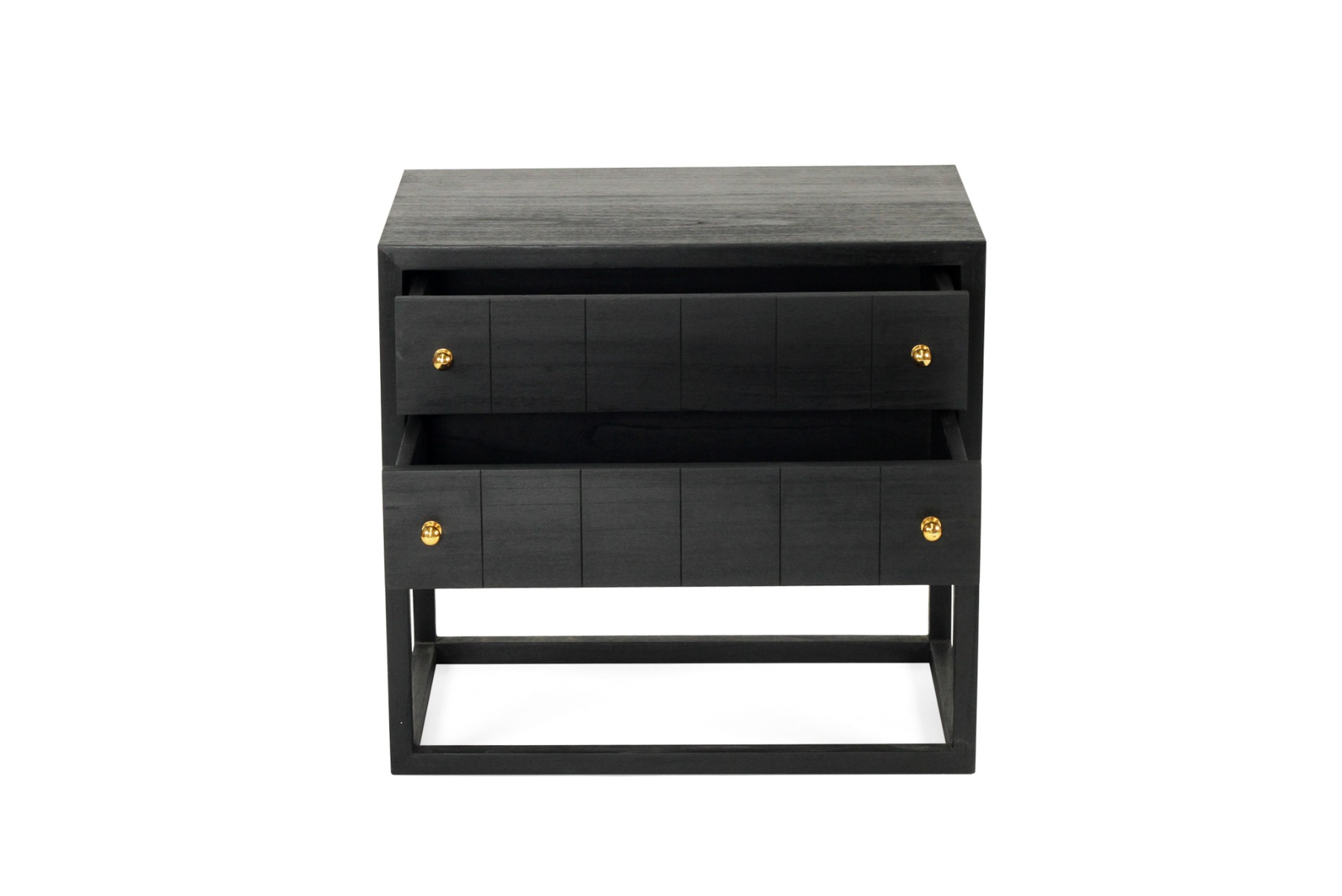Lisette Bedside Table Black, Width 71cm x Depth 45cm x Height 66.7cm - Image 3