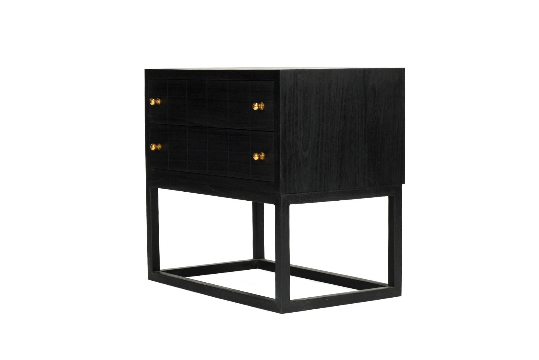 Lisette Bedside Table Black, Width 71cm x Depth 45cm x Height 66.7cm - Image 4