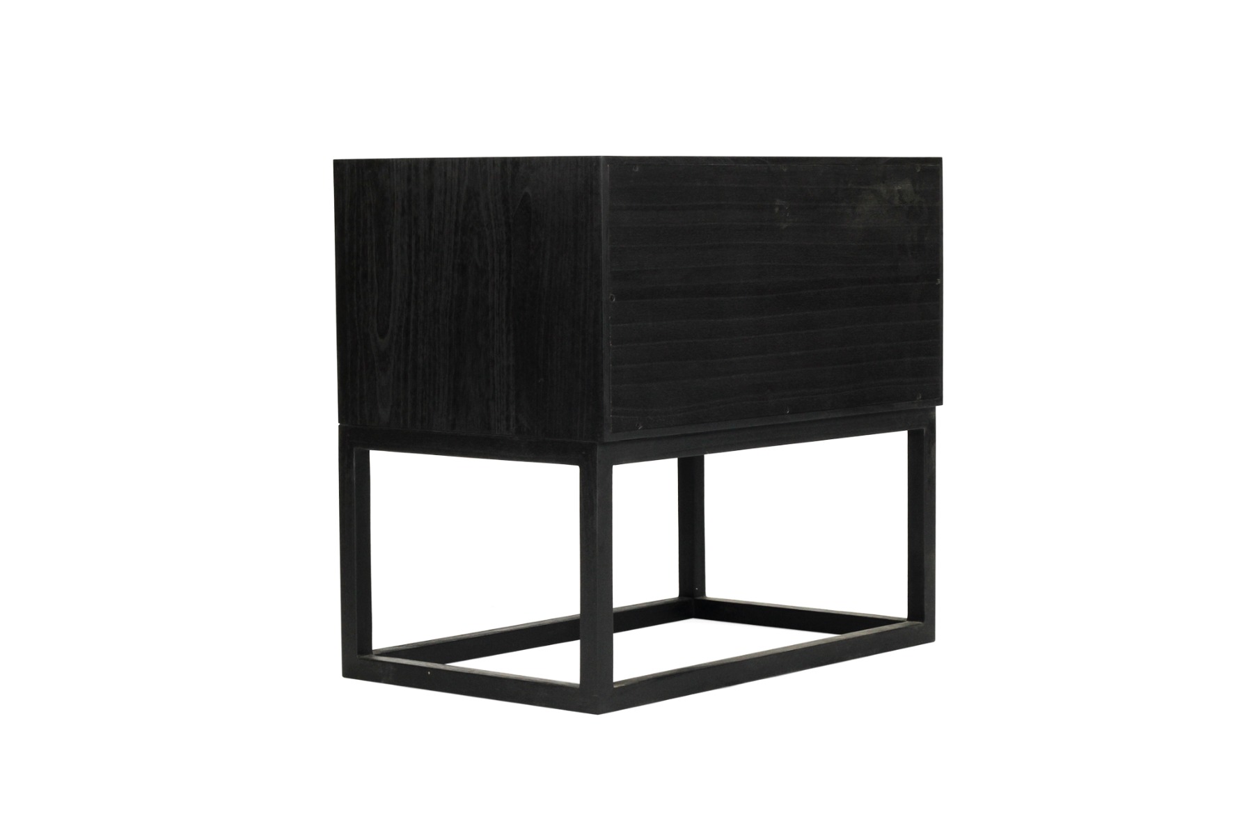 Lisette Bedside Table Black, Width 71cm x Depth 45cm x Height 66.7cm - Image 7