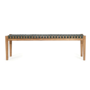 wp-image-tigress-59086.jpg Pasadena Leather Strap Bench Olive, Length 150cm x Width 40cm x Height 46cm