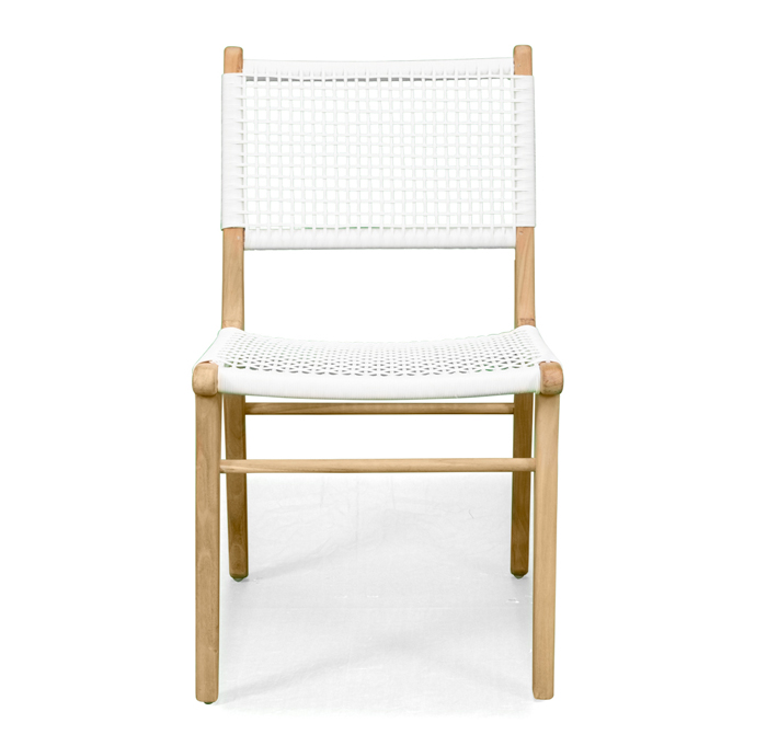 Zen Dining Chair White, Width 49cm x Height 87cm x Depth 56cm