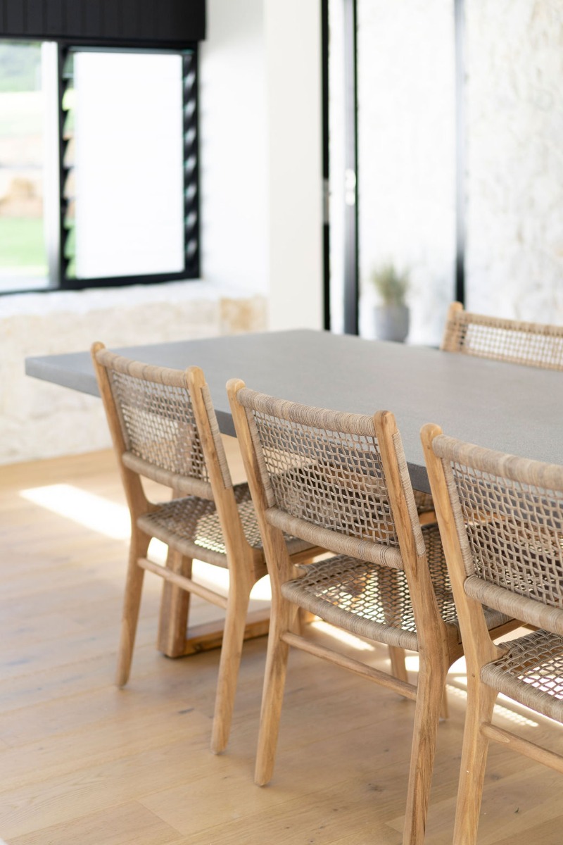 Zen Dining Chair Washed Grey, Width 49cm x Depth 56cm x Height 87cm - Image 11