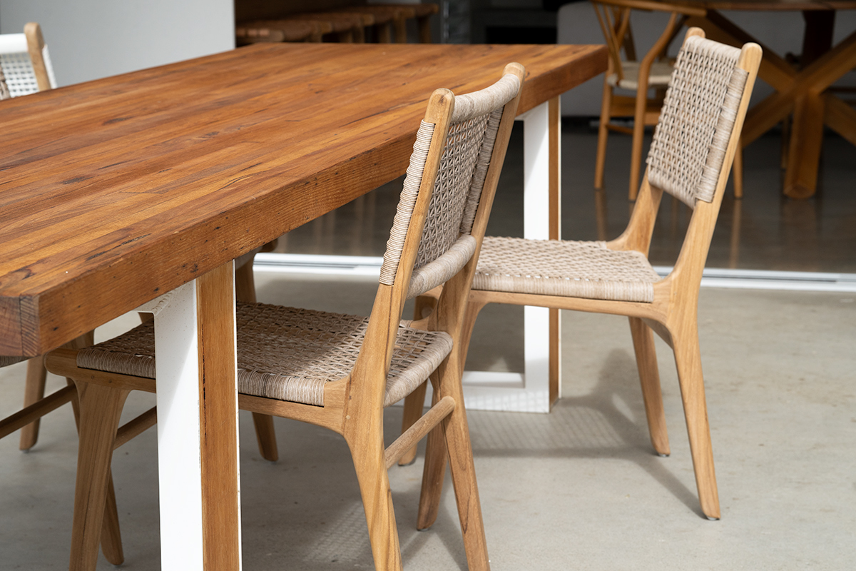 Zen Dining Chair Washed Grey, Width 49cm x Depth 56cm x Height 87cm - Image 12