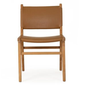 wp-image-tigress-59213.jpg Pasadena Leather Side Chair Tan, Width 53cm x Depth 55 x Height 48cm
