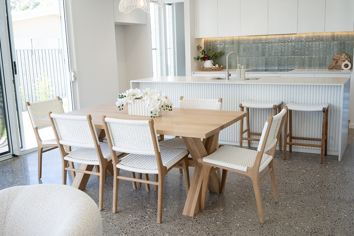 Zen Dining Chair White (Close Weave), Width 49cm x Depth 56cm x Height 87cm - Image 2