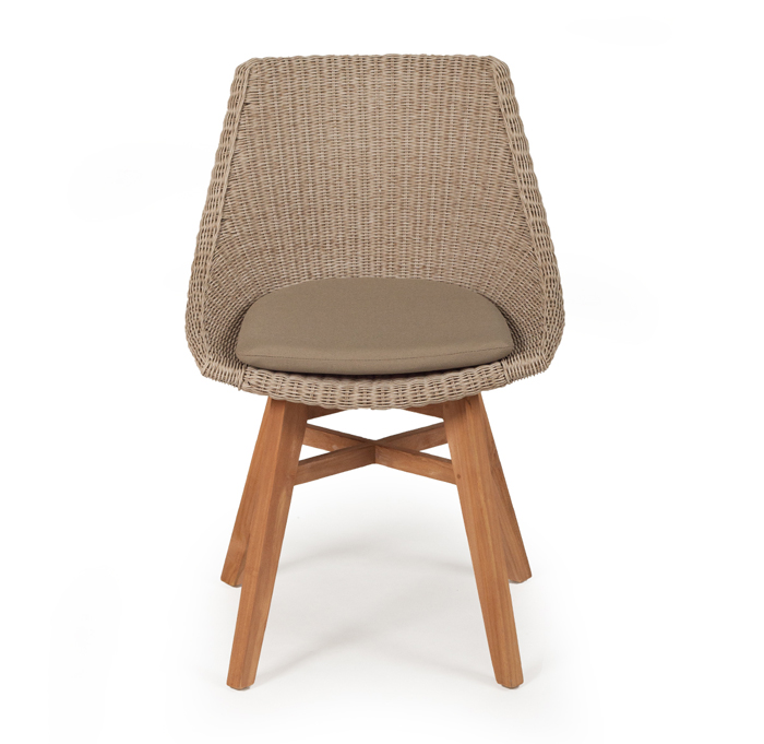 Oceanic Outdoor Dining Chair Mushroom, Width 55cm x Depth 49cm x height 82cm