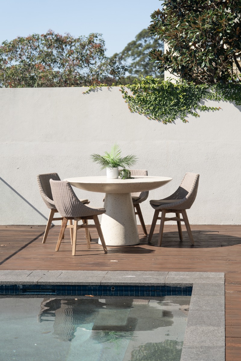 Oceanic Outdoor Dining Chair Mushroom, Width 55cm x Depth 49cm x height 82cm - Image 2