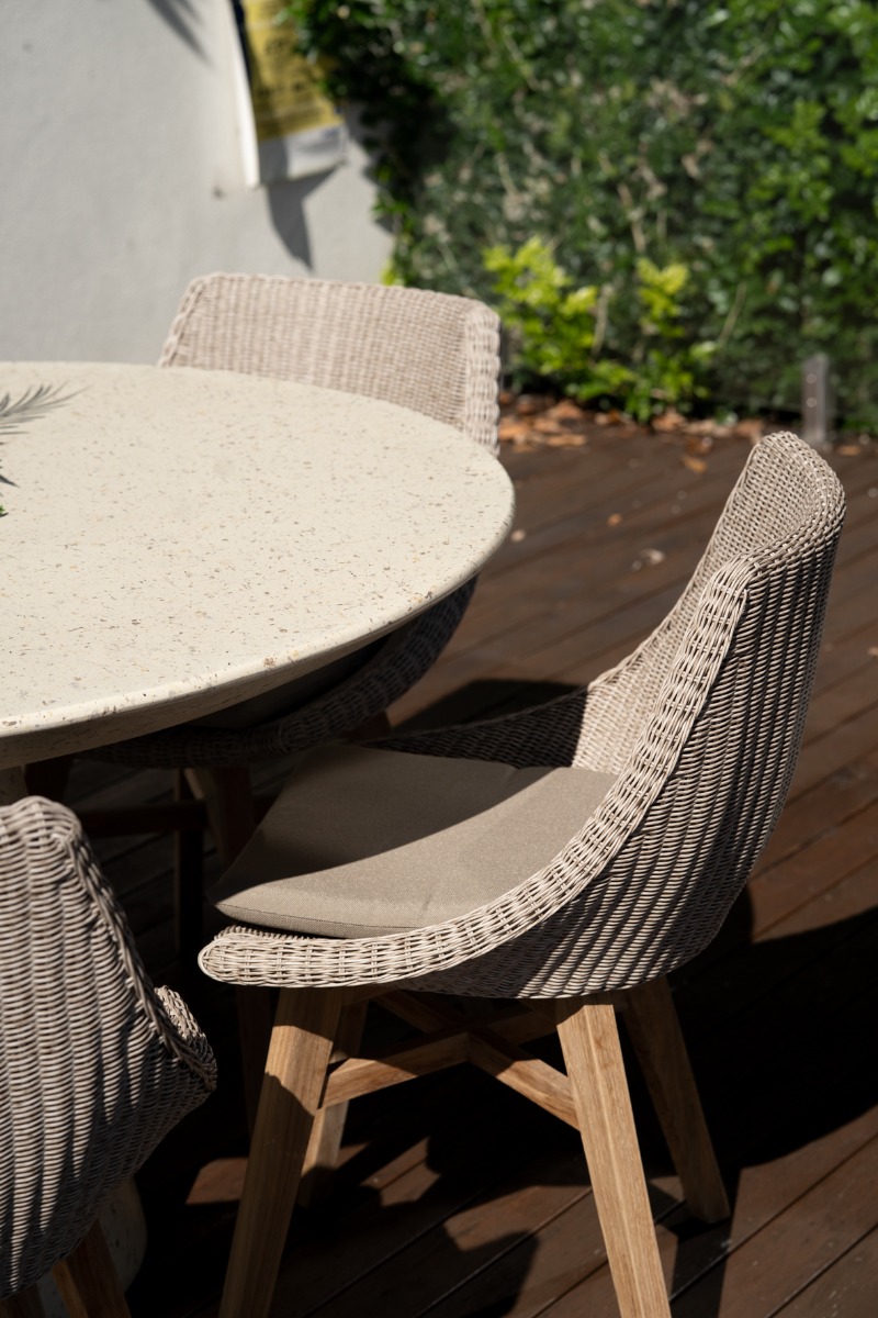 Oceanic Outdoor Dining Chair Mushroom, Width 55cm x Depth 49cm x height 82cm - Image 3