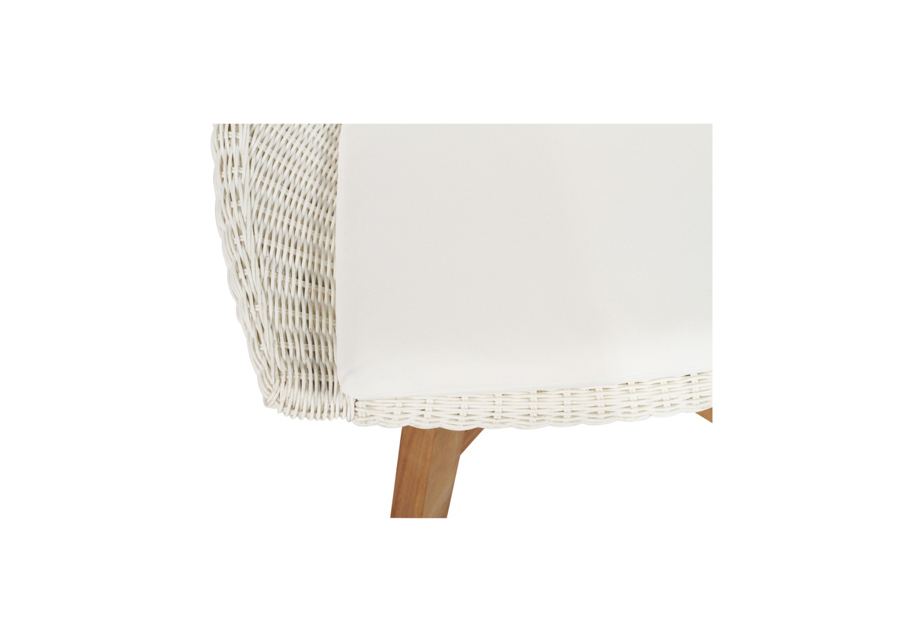 Oceanic Outdoor Dining Chair White, Width 55cm x Depth 49cm x height 82cm - Image 4