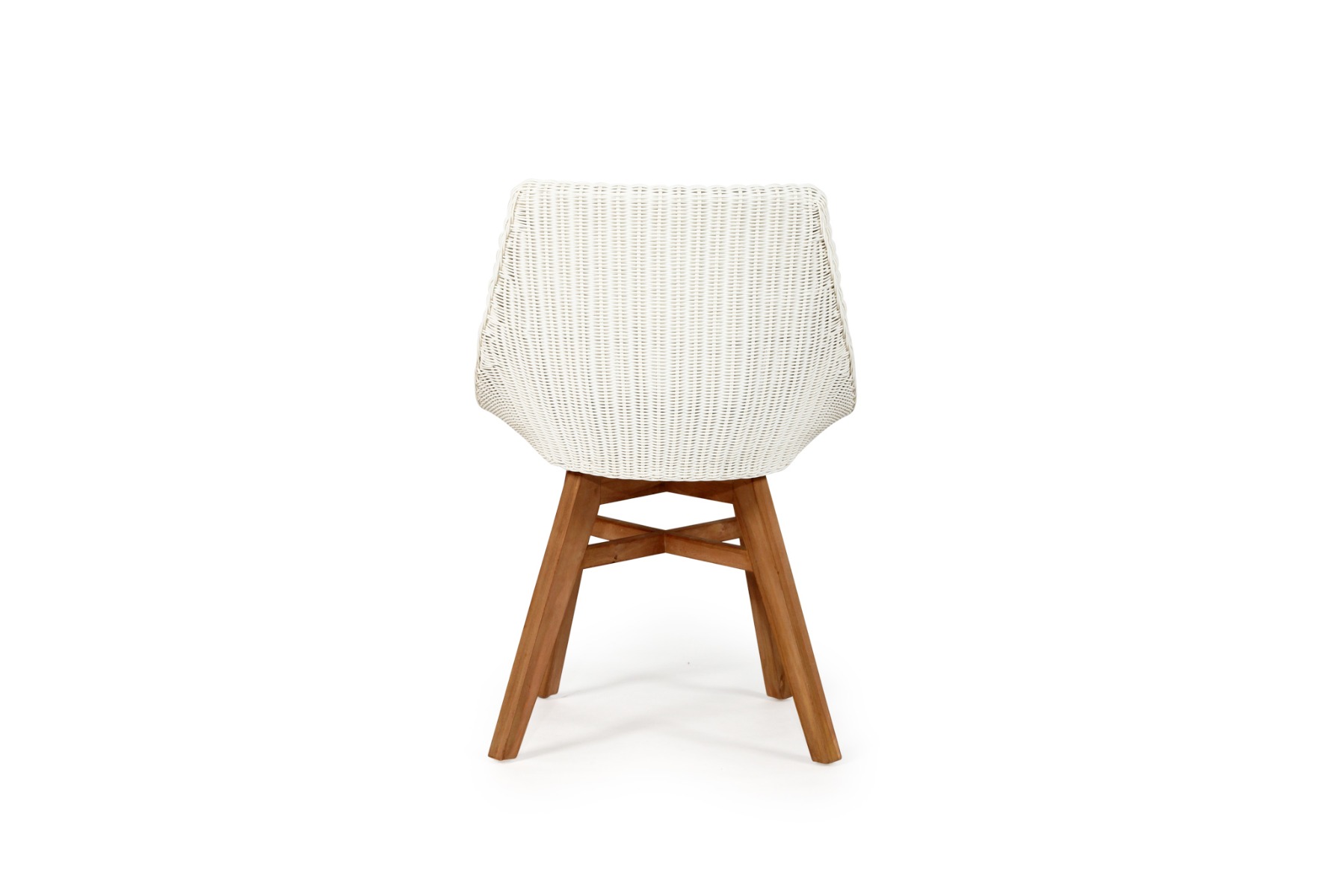 Oceanic Outdoor Dining Chair White, Width 55cm x Depth 49cm x height 82cm - Image 5