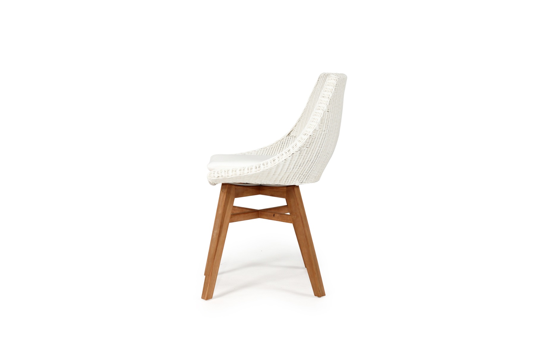 Oceanic Outdoor Dining Chair White, Width 55cm x Depth 49cm x height 82cm - Image 7