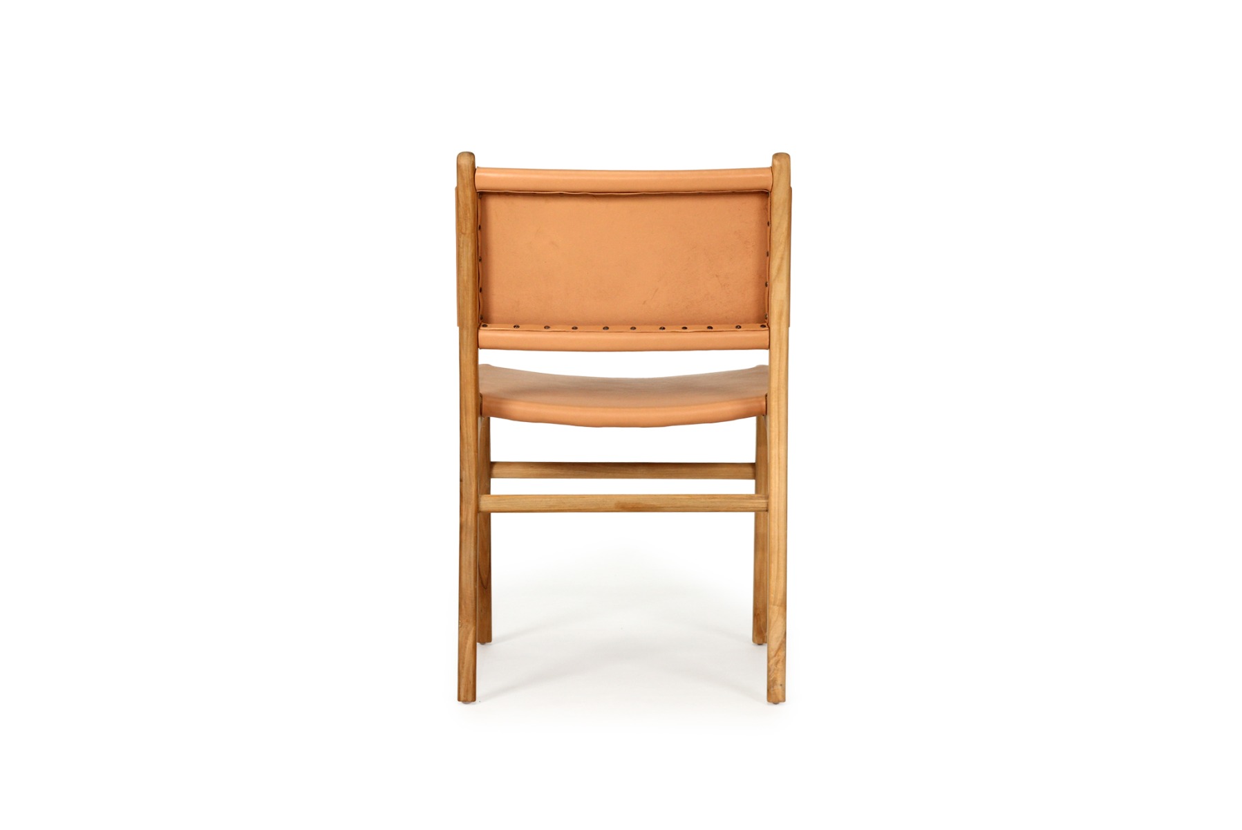 Pasadena Leather Side Chair Natural, Width 53cm x Depth 55cm x Height 48cm - Image 5