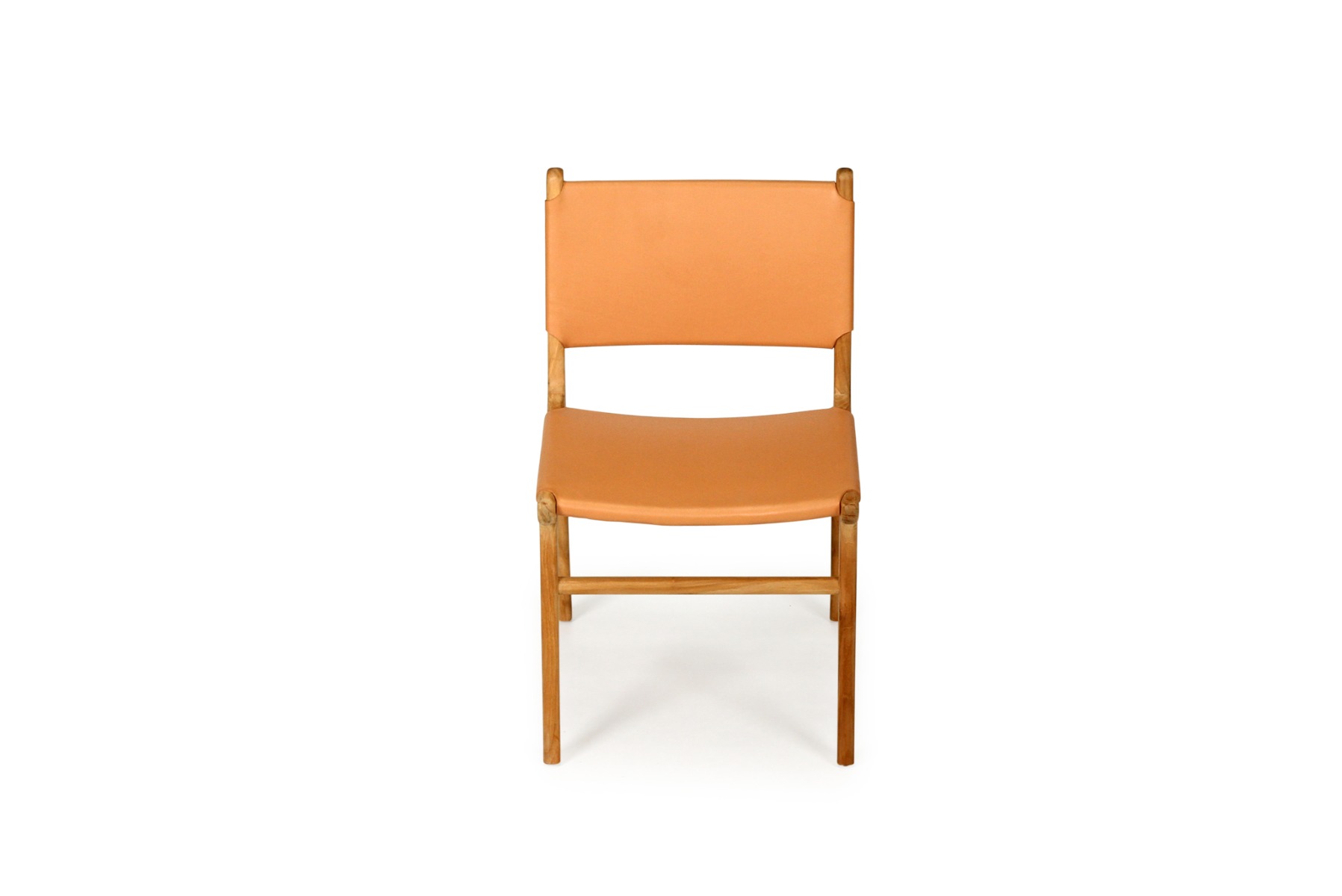 Pasadena Leather Side Chair Natural, Width 53cm x Depth 55cm x Height 48cm - Image 9
