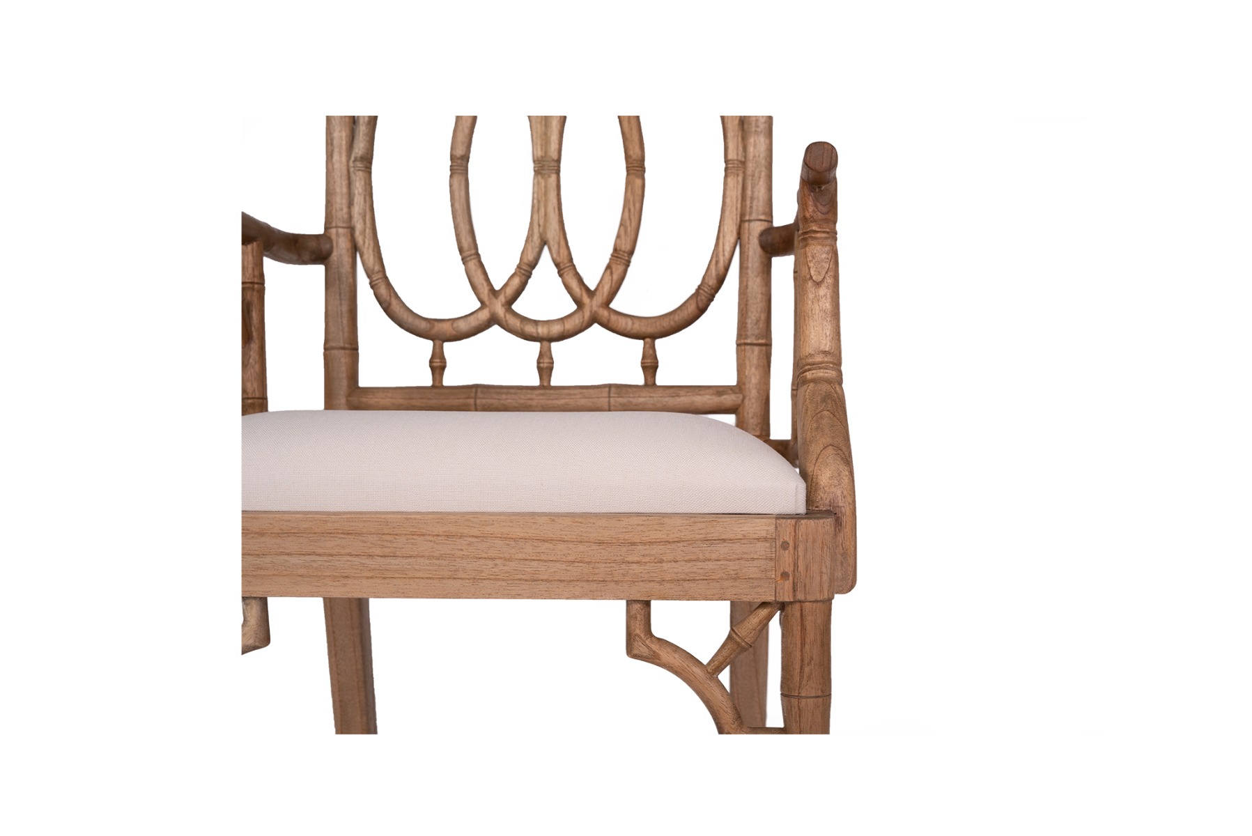 Chippendale Ring Armchair Weathered Oak, W 49cm x D 50cm x H 103cm - Image 3