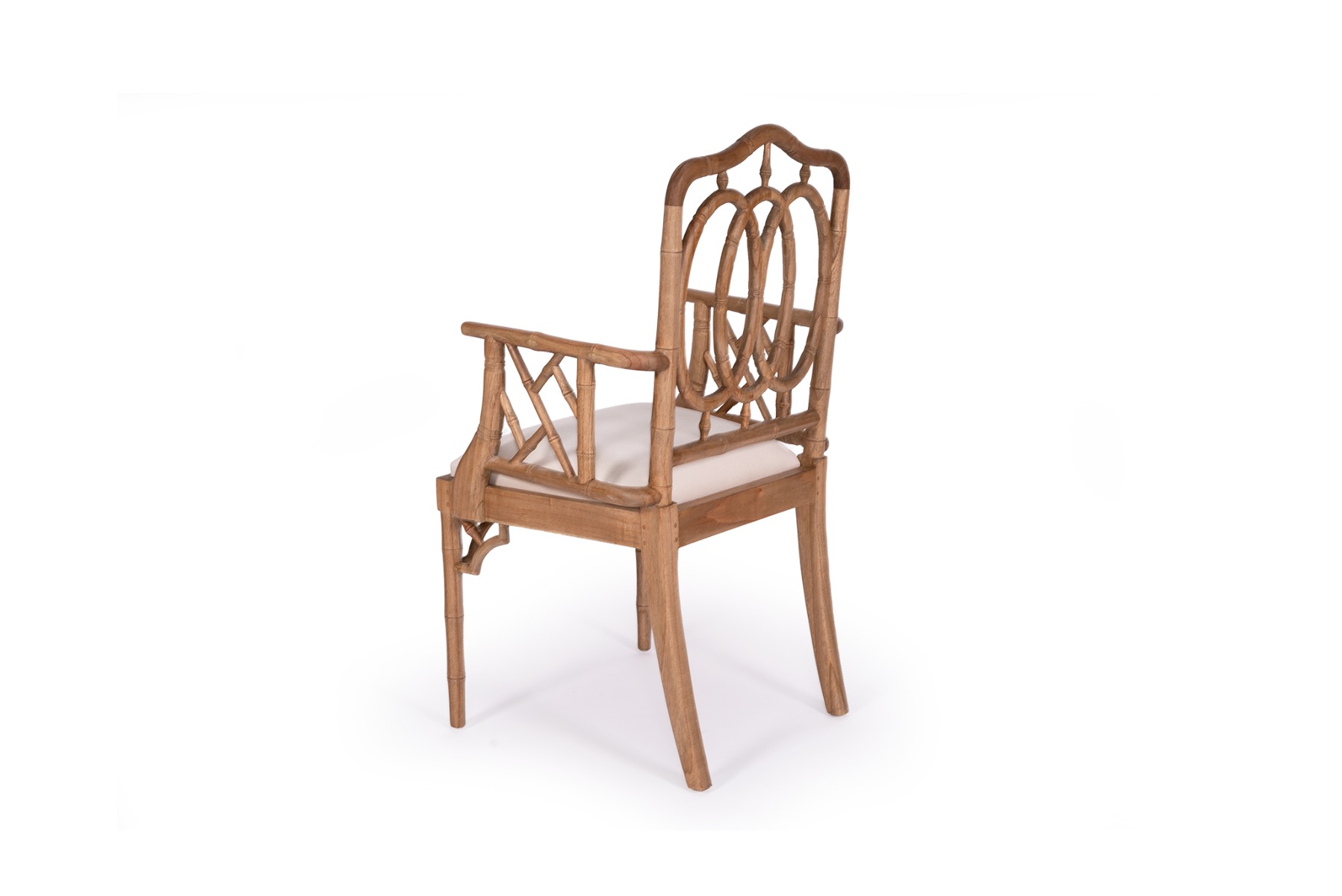 Chippendale Ring Armchair Weathered Oak, W 49cm x D 50cm x H 103cm - Image 5