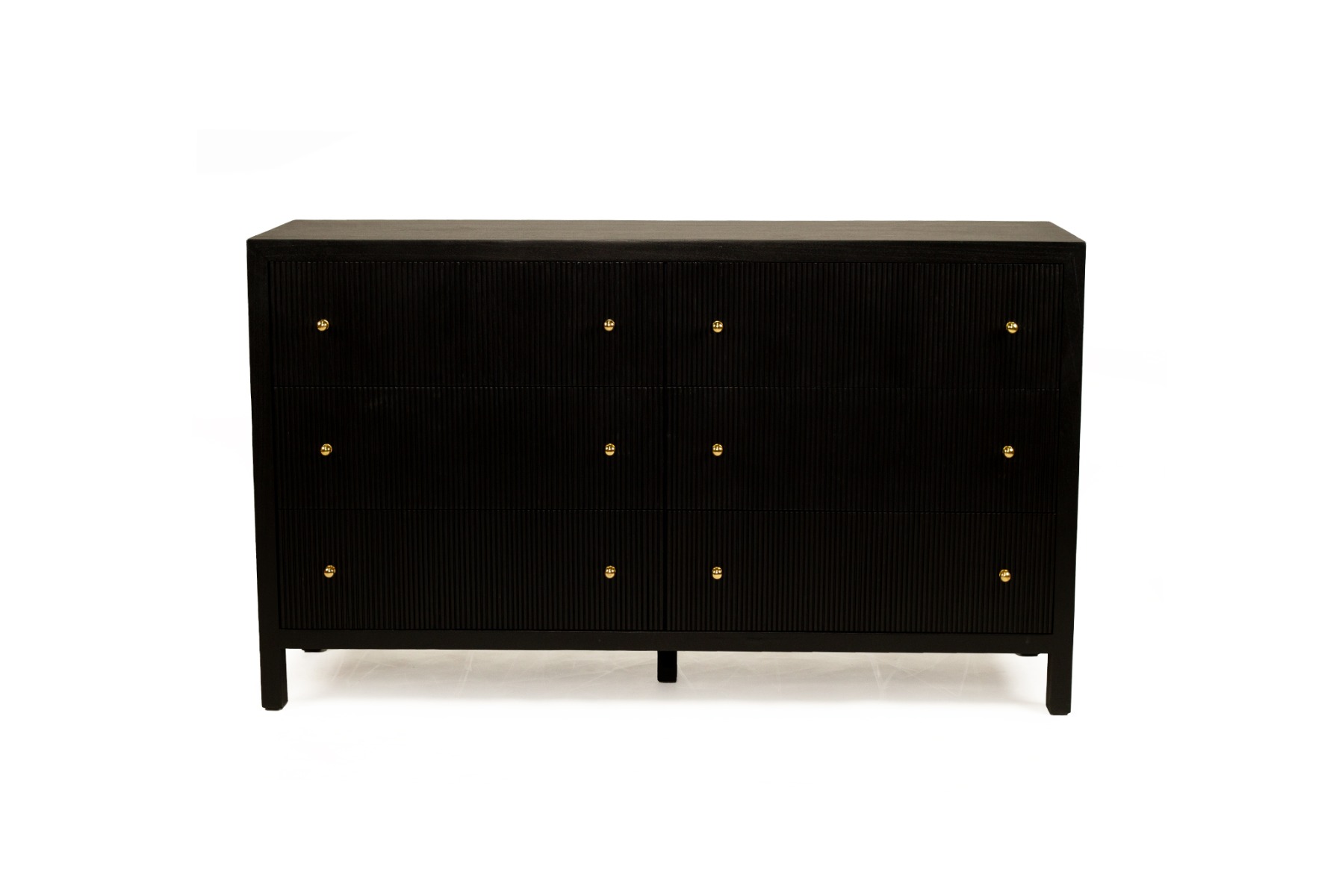 Audrey Chest Of Drawers Black, W 160cm x D 50cm x H 92cm - Image 3