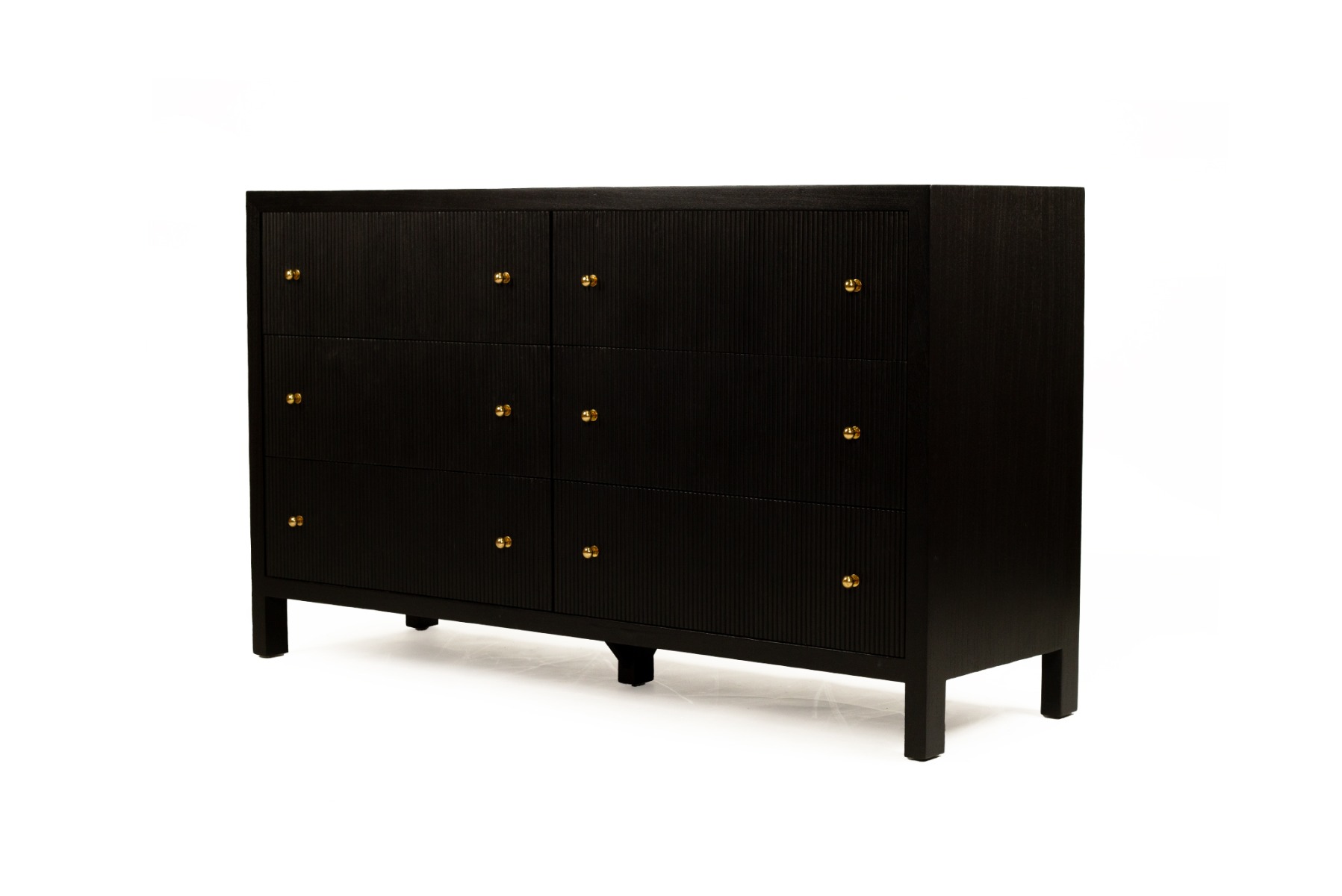 Audrey Chest Of Drawers Black, W 160cm x D 50cm x H 92cm - Image 4
