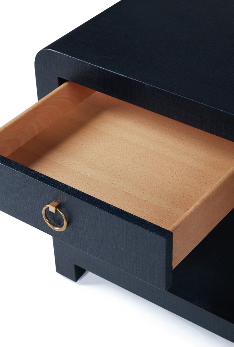 Newhaven Bedside Table Navy by Serrata Living, W 56cm x D 46cm x H 61cm - Image 6