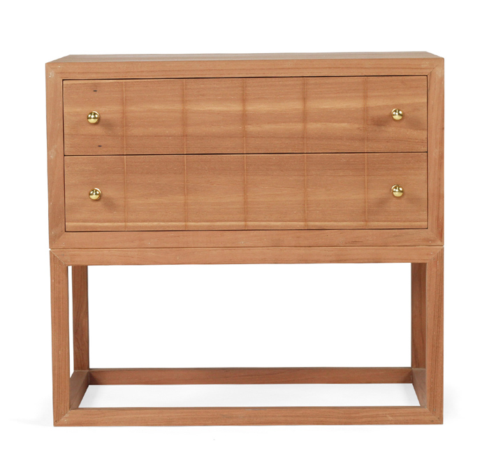 Lisette Bedside Table Teak, Width 71cm x Depth 45cm x Height 66.7cm